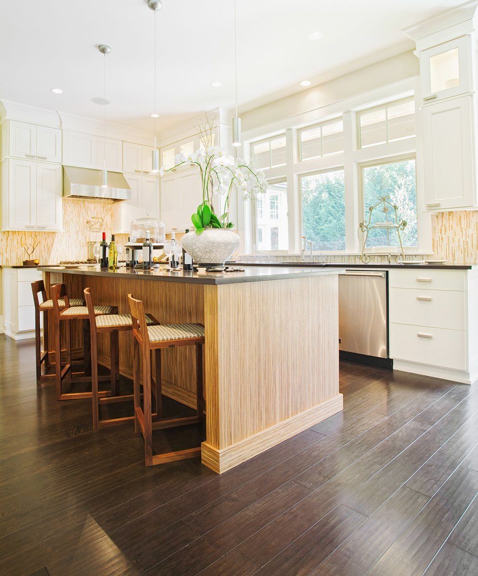 Modern Kitchen With Wood Flooring — Bergen County, NJ — Alpine Hardwood Flooring