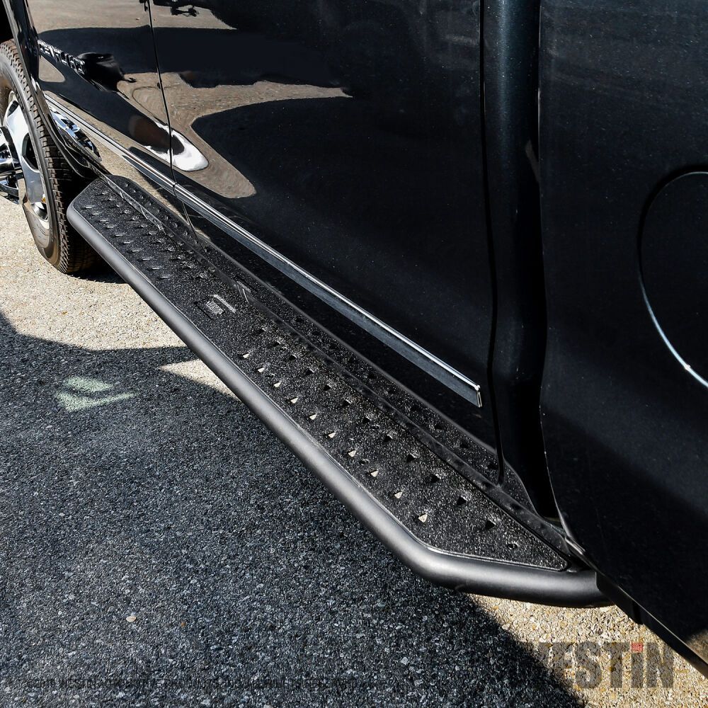 A black truck with the word austin on the side