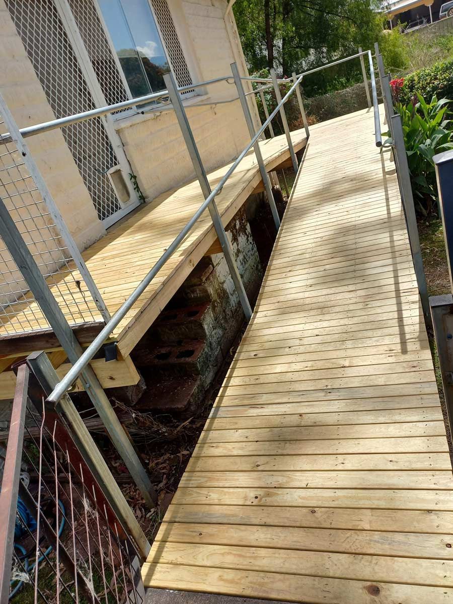 Newly Build Wooden Ramp — McCarthys Property Services in Glenugie, NSW