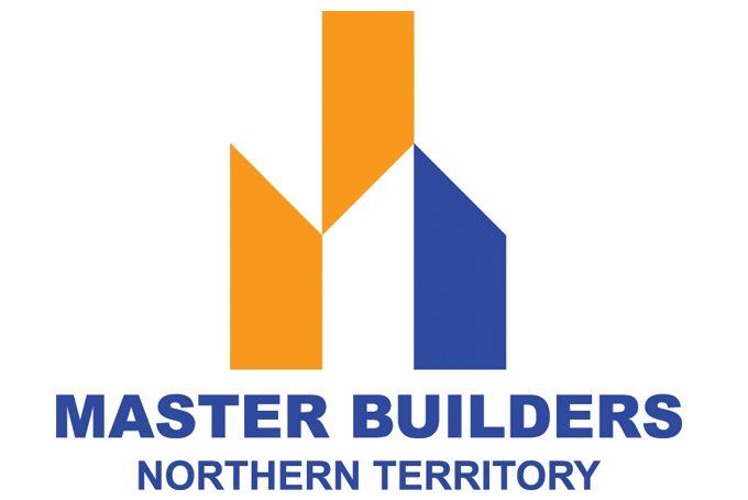 The logo for master builders northern territory is orange and blue