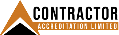 A logo for a company called contractor accreditation limited