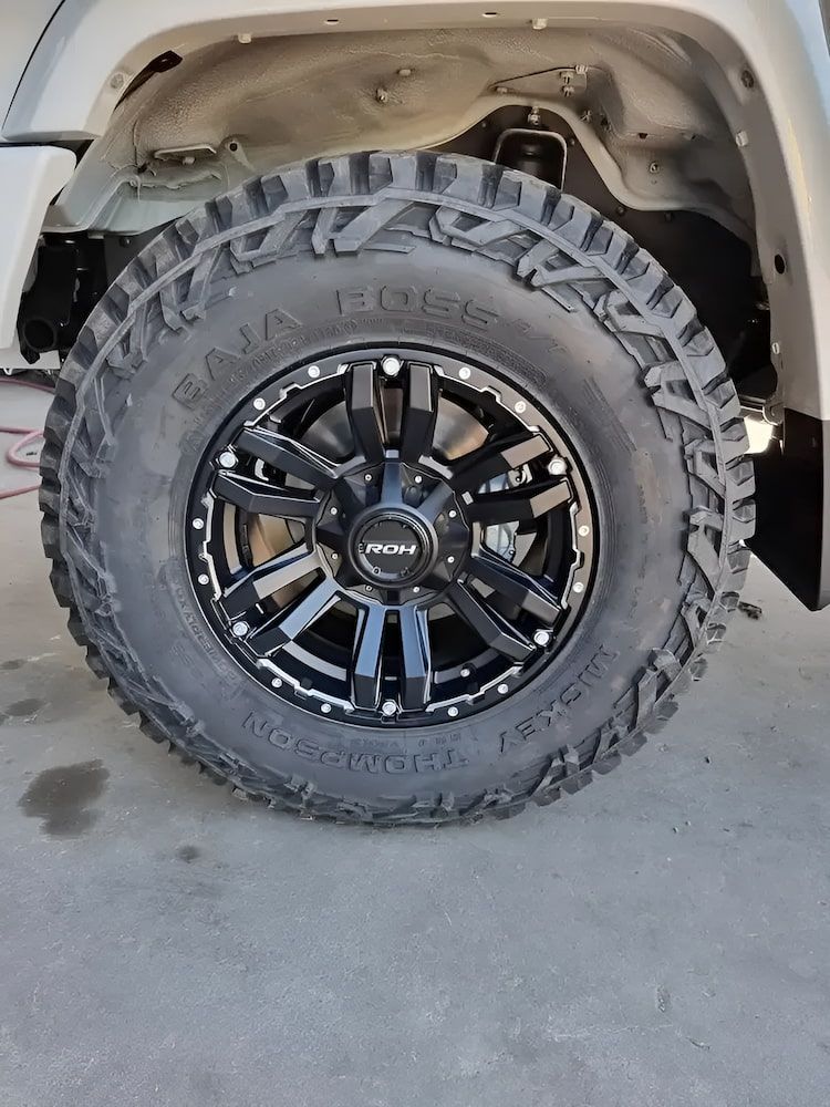 A Tire And Wheel On A Truck — Goodyear Autocare Bowen in Bowen, QLD