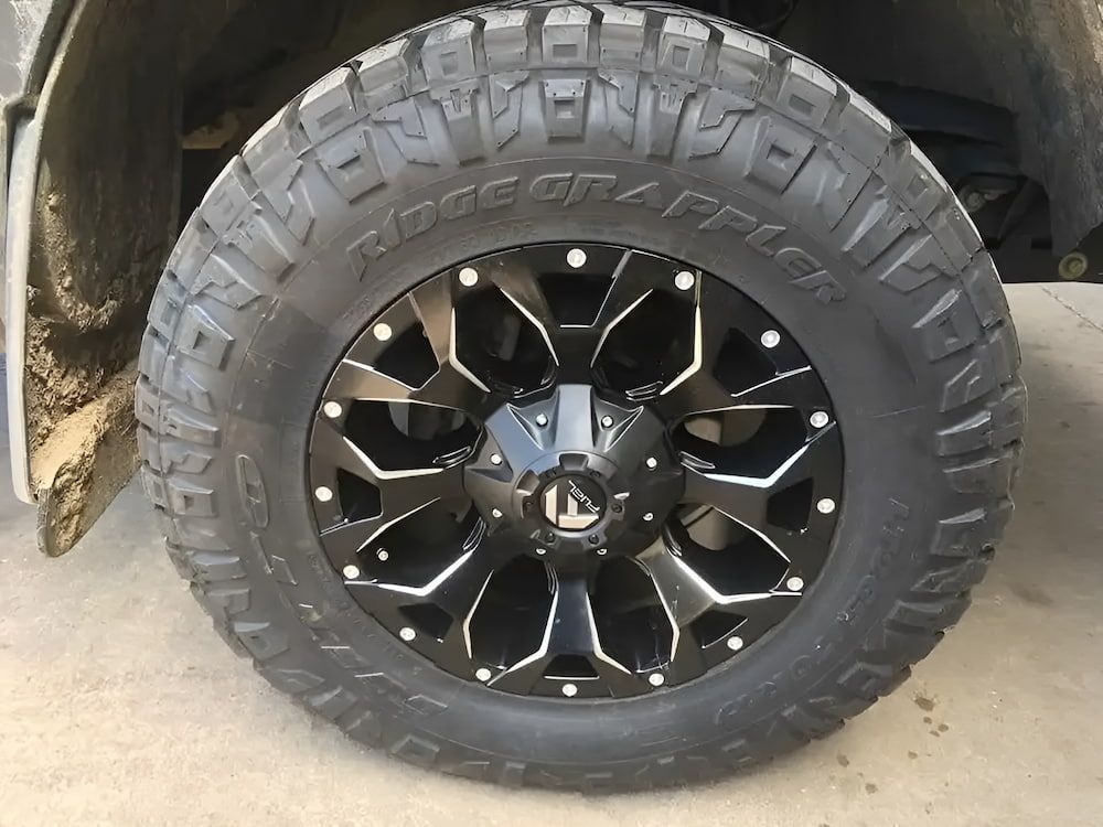 A Tire And Rim On A Truck — Goodyear Autocare Bowen in Bowen, QLD