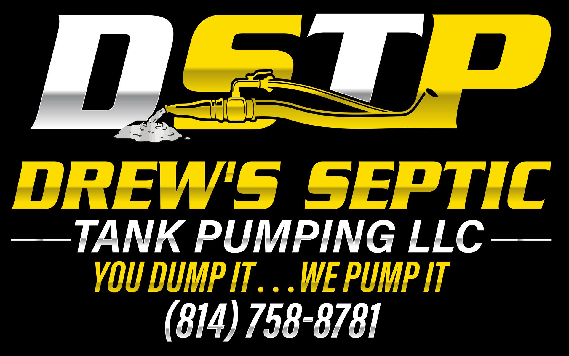 A sign for drew 's septic tank pumping llc