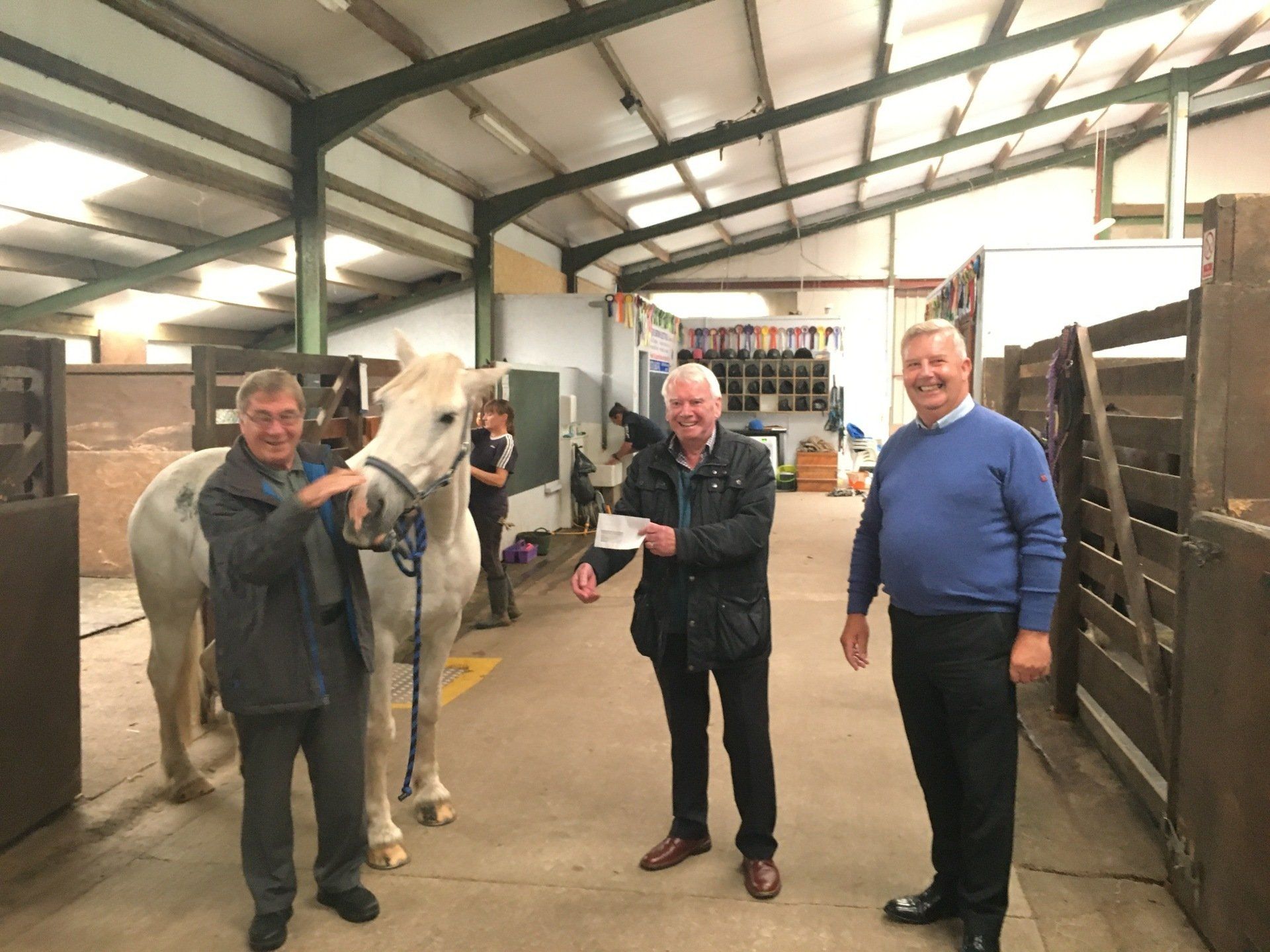 Presentation to Kinfauns Stables, Riding for Disabled, Perth