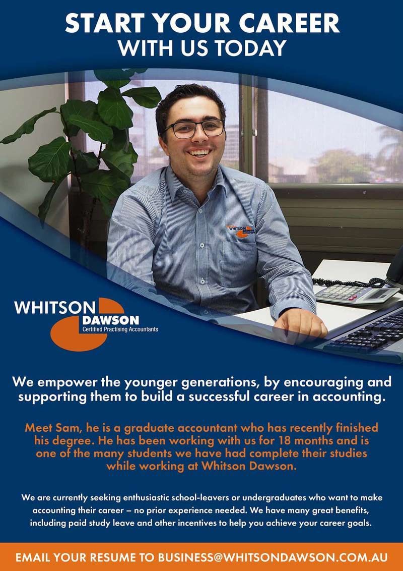 Career Flyers — Whitson Dawson Accountants in Mackay, QLD