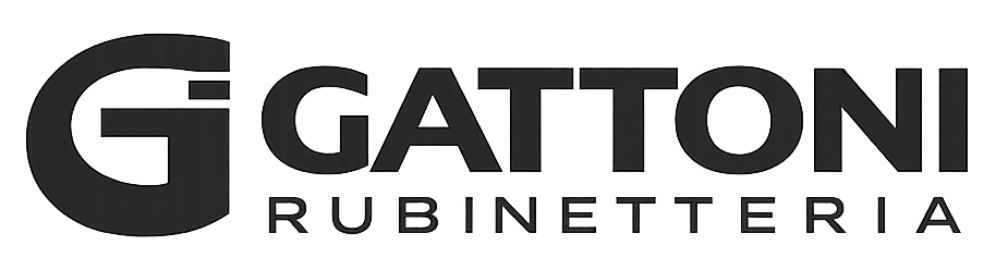 Logo della Gattoni Rubinetteria con la lettera G stilizzata e il nome dell'azienda.