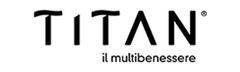 Logo per Titan, con la parola "TITAN" e lo slogan "il multibenessere".