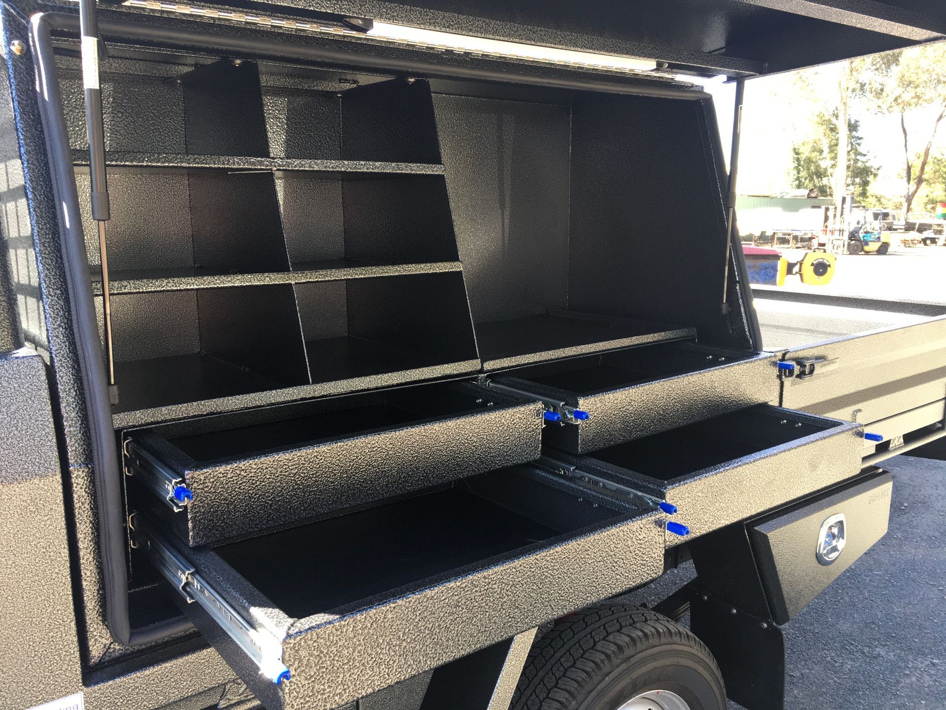 A Silver Truck With A Canopy with drawers and compartments— Bathurst Welding & Body Works In Bathurst, NSW