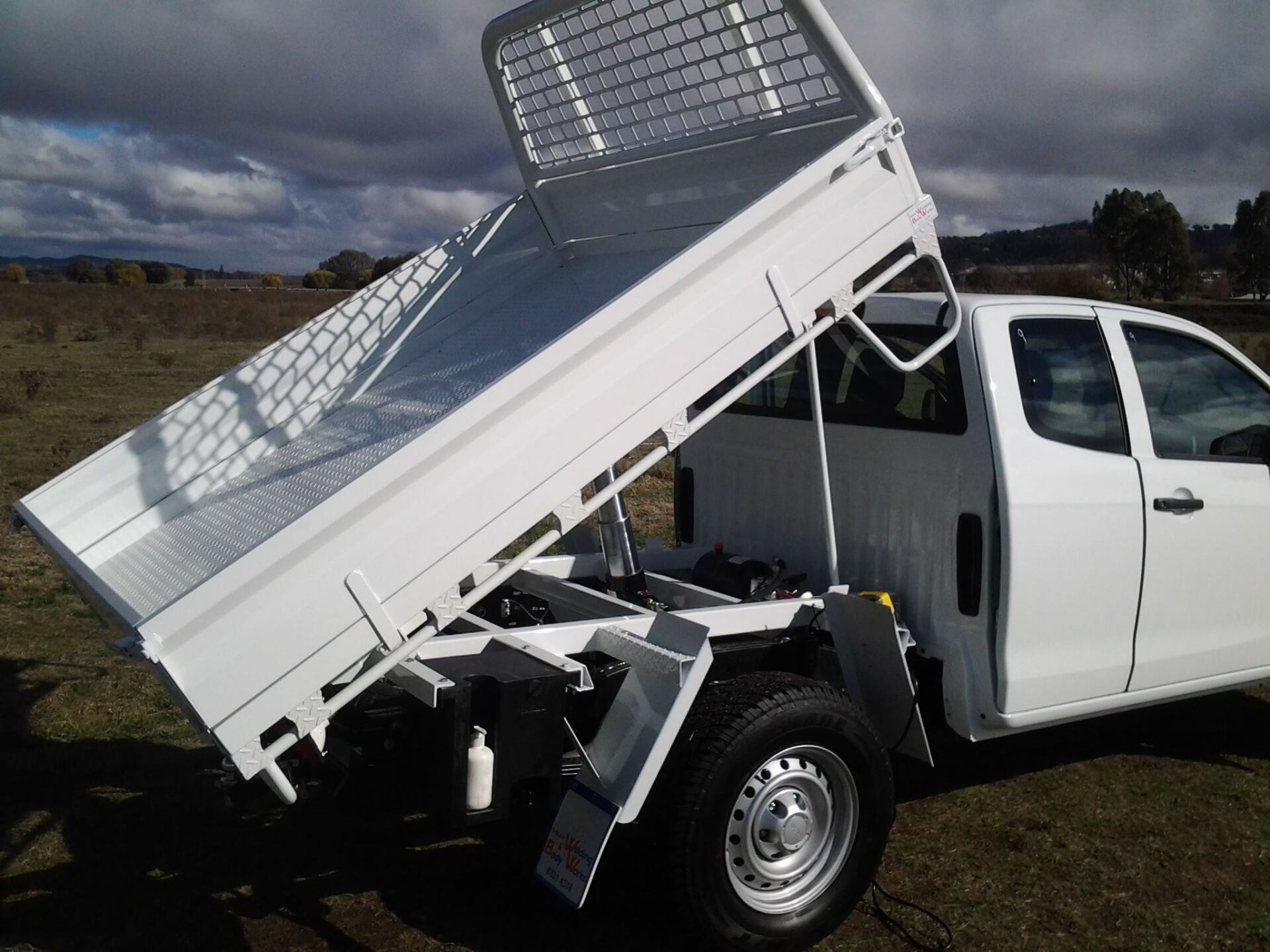 White Painted Tipper Tray — Welding & Body Works In Bathurst, NSW
