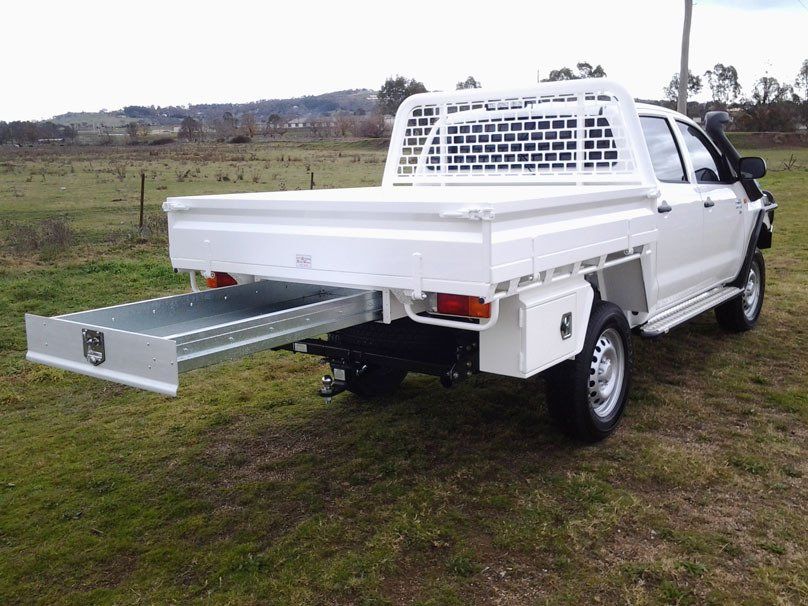 Steel Tray Installed with Custom Shelf — Welding & Body Works In Bathurst, NSW