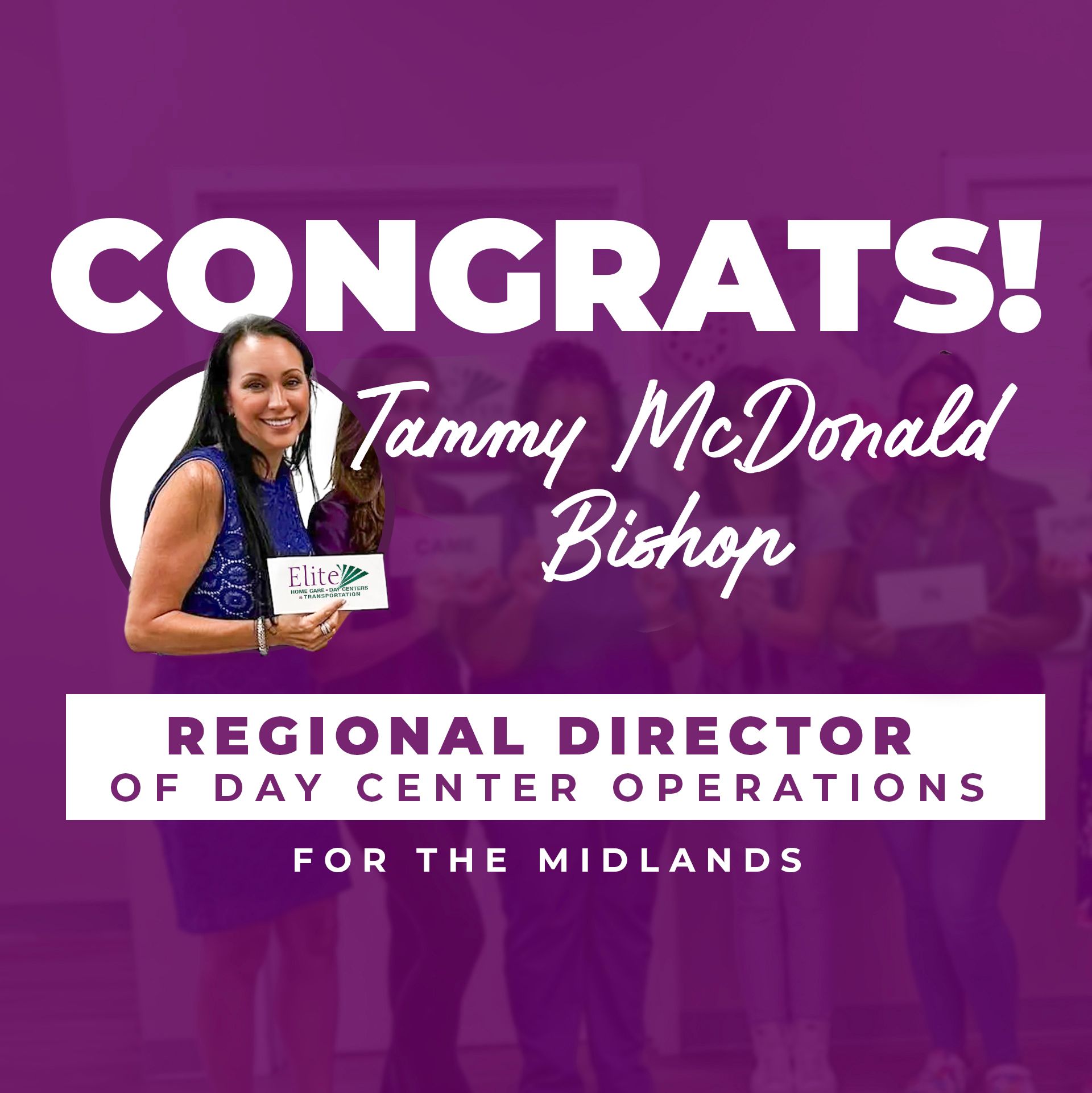 Congratulations Tammy McDonald Bishop