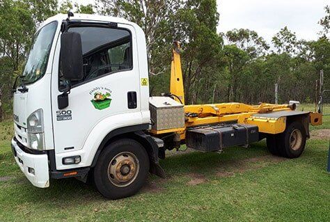 Green truck — Rubbish Removal in Yeppoon ,NSW