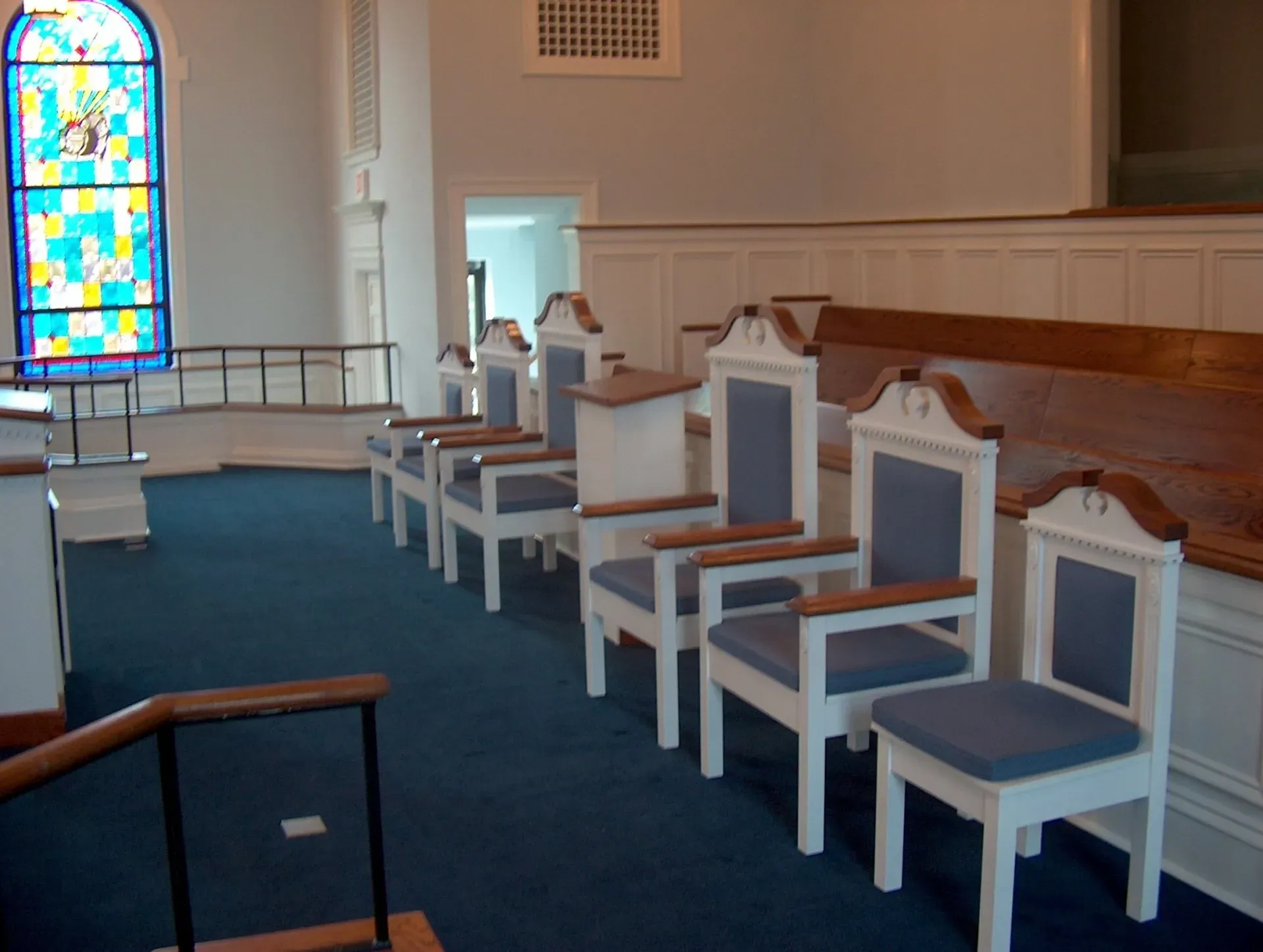 Blue And White Chairs — Hopkinsville, KY — Workman Church And Commercial Seating