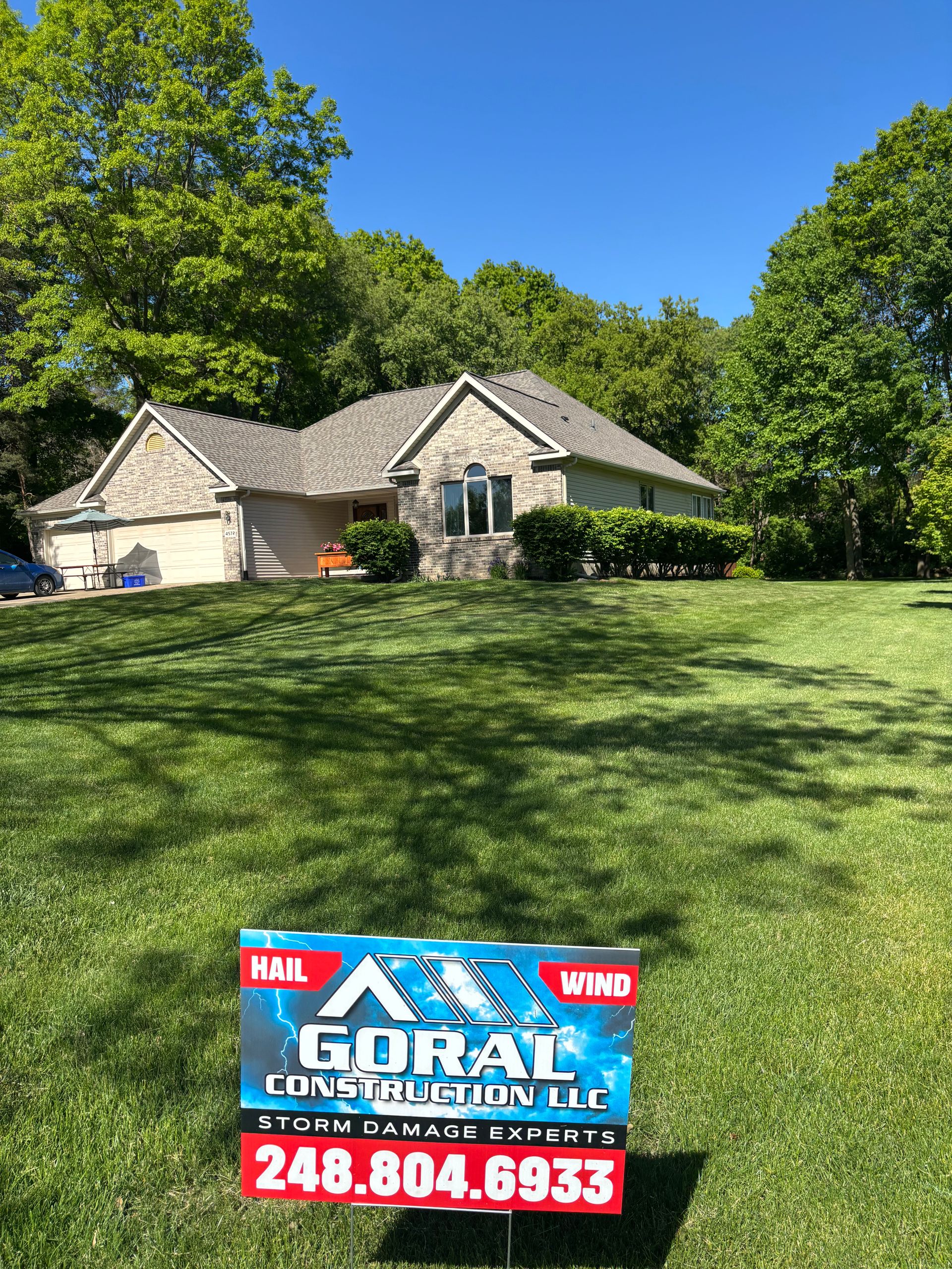 Residential roof repair in Michigan by Goral Construction