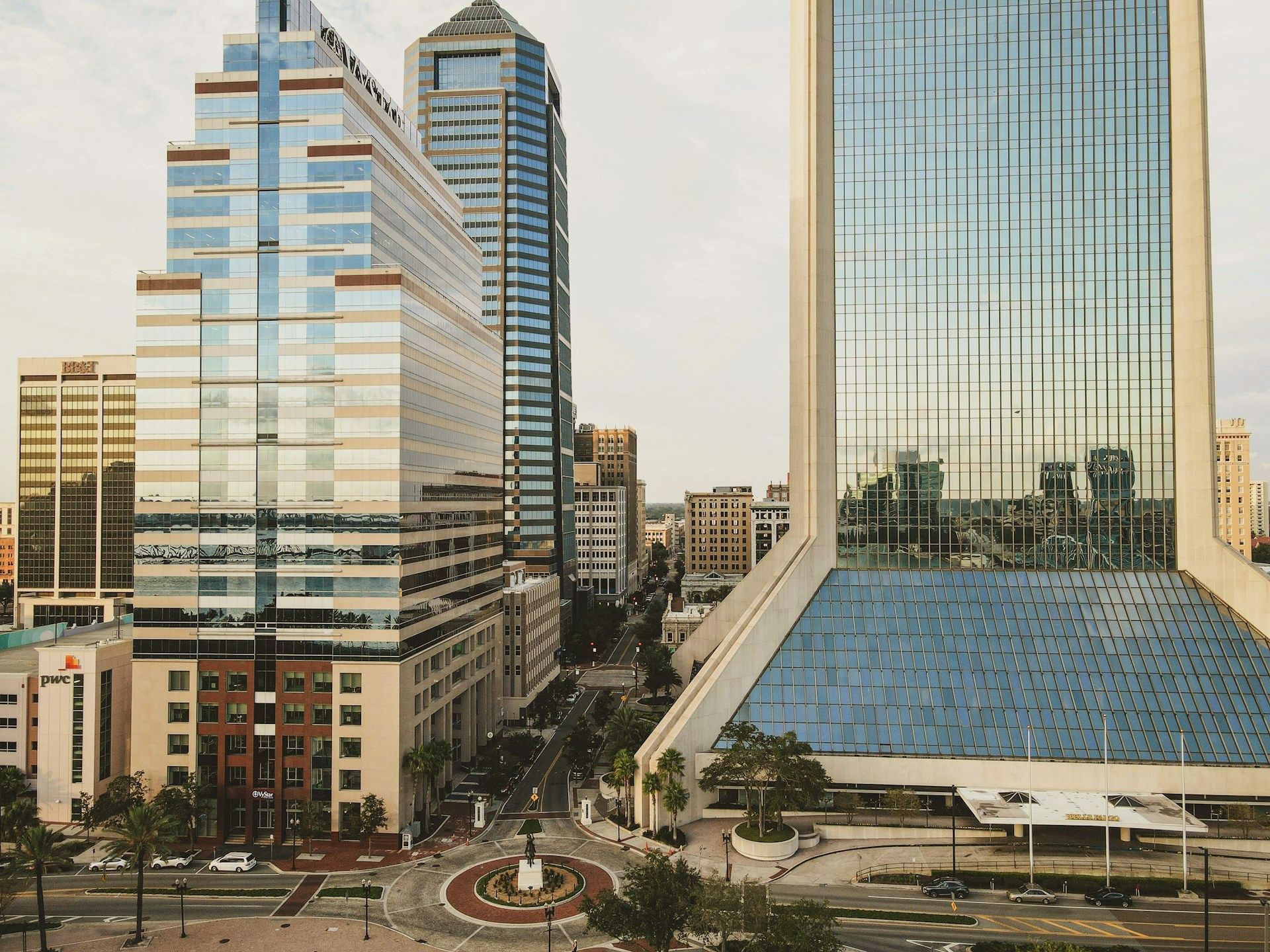 A city with a lot of tall buildings and trees