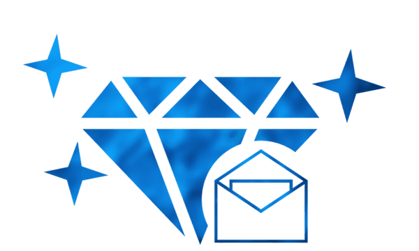 diamond with envelope leading to contact page