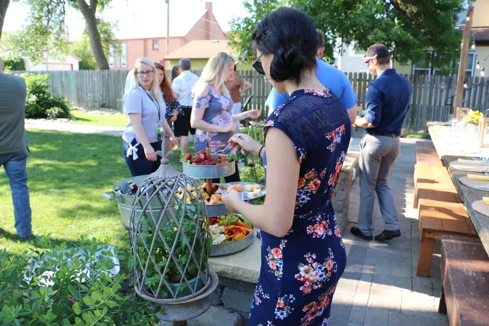 A group of people at the party