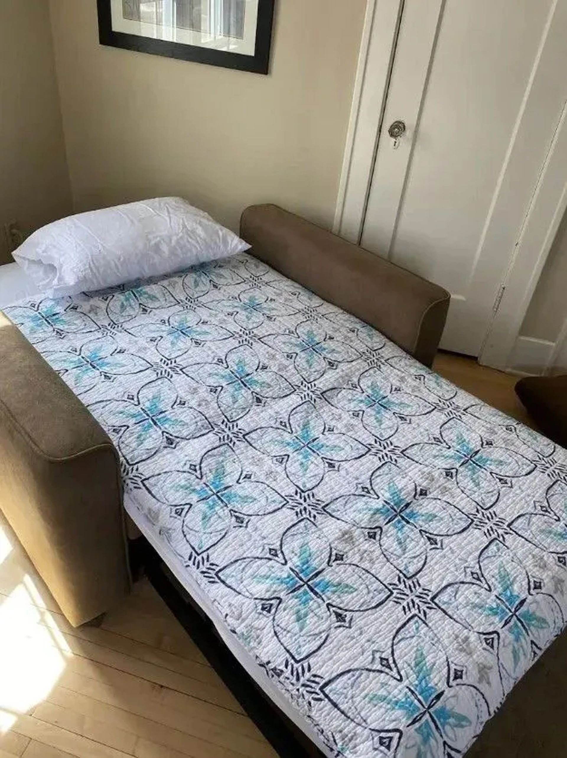 Bed in guest room