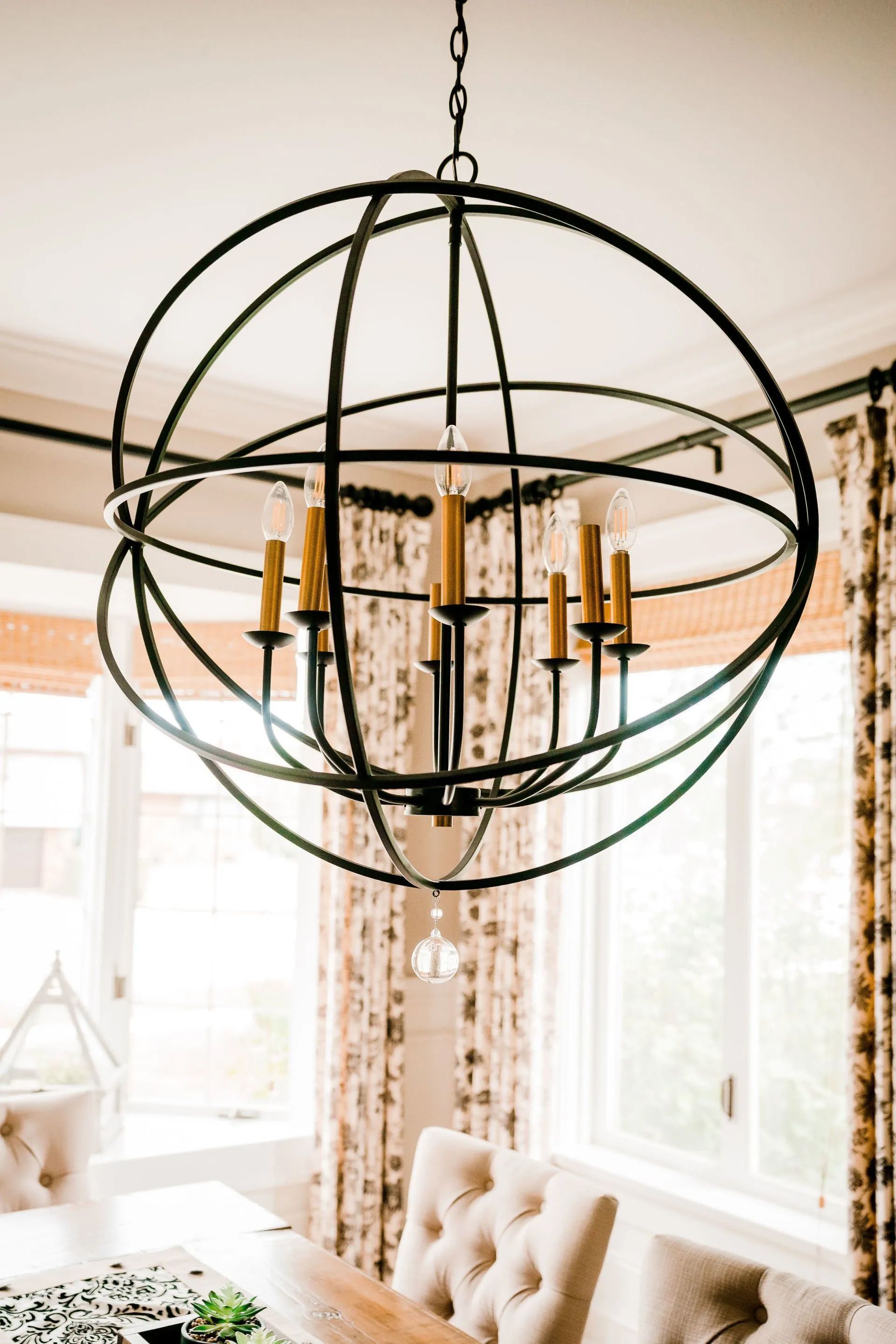 A large chandelier
