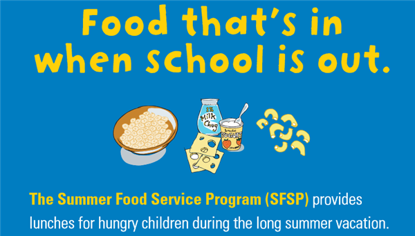 The summer food service program provides lunches for hungry children during the long summer vacation