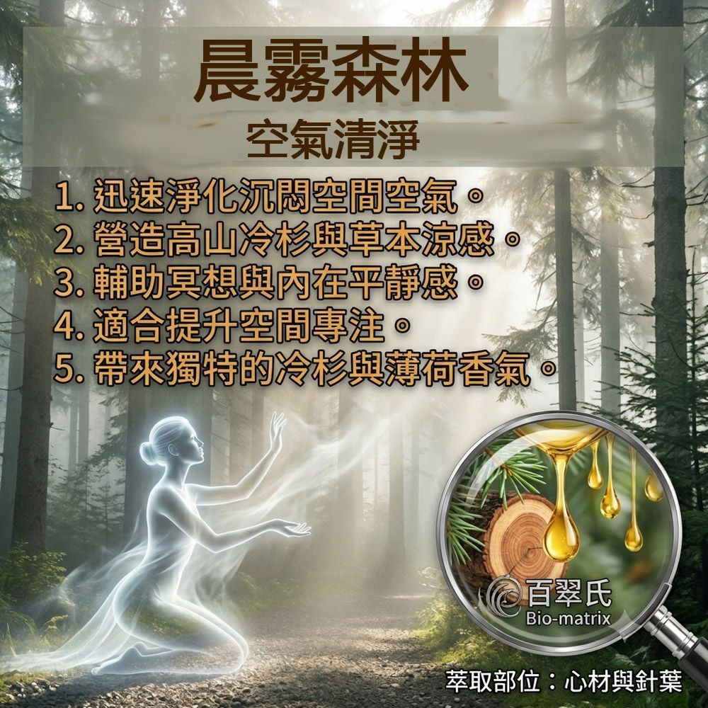 晨霧森林空氣清淨精油30ml 室內薰香、居家空間調理水氧機