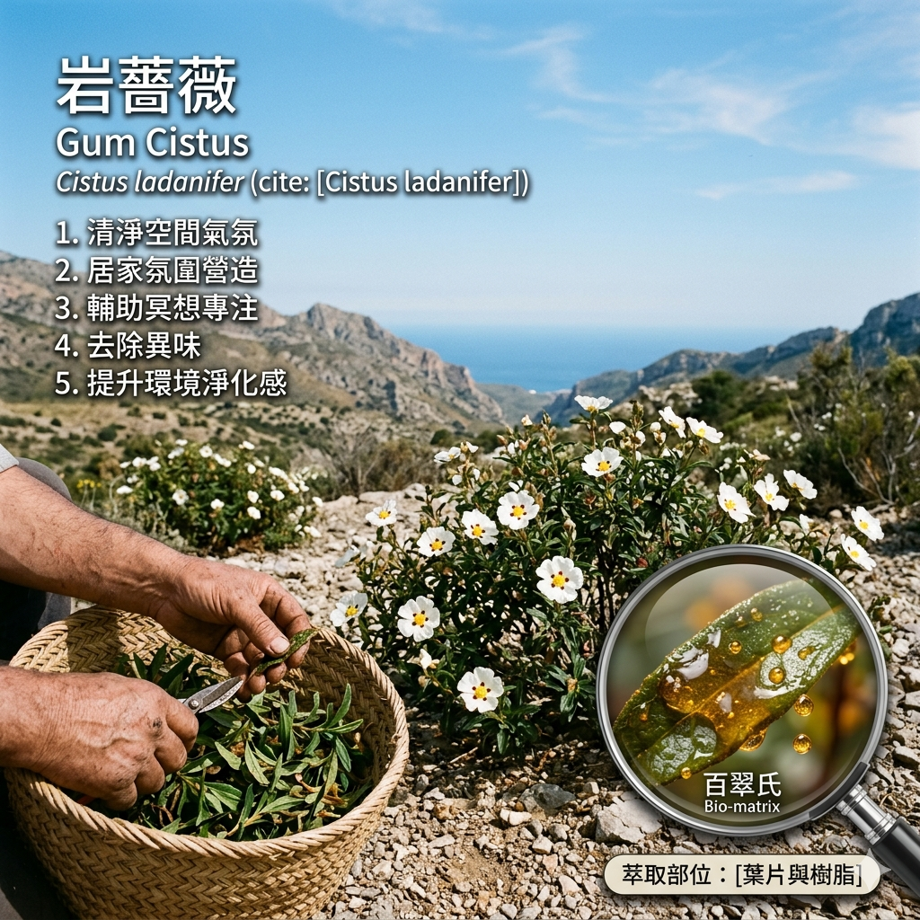 岩薔薇絕對精油3%10ml勞丹脂全屋空間嗅覺調理、環境香氛