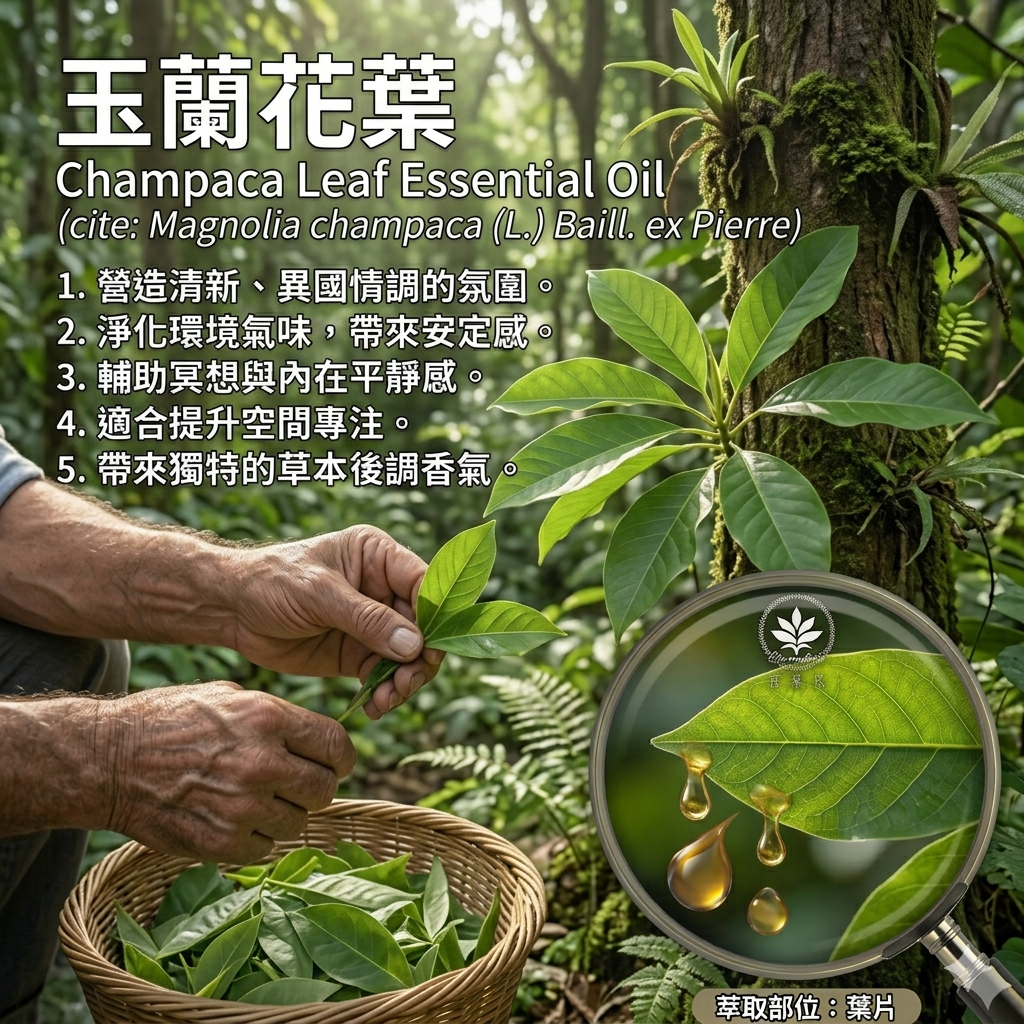 玉蘭花葉純精油-10ml環境擴香、空間調理使用