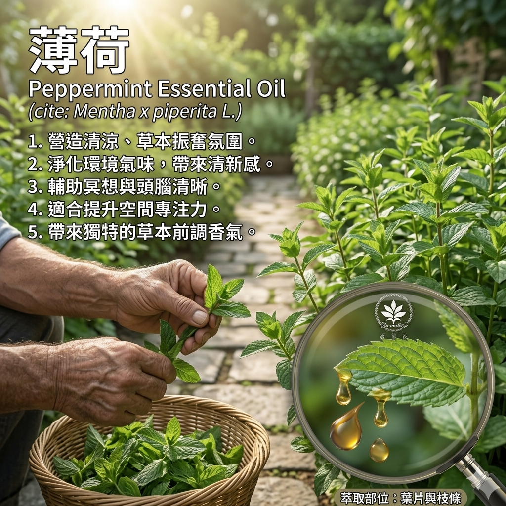 歐薄荷Peppermint 純精油10ml環境擴香、空間調理使用