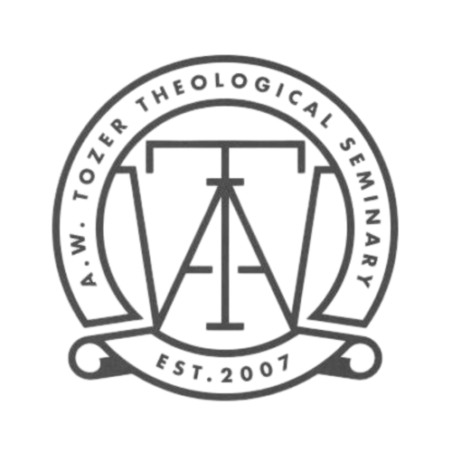 A.W. Tozer Theological Seminary logo: olive green circular emblem with 