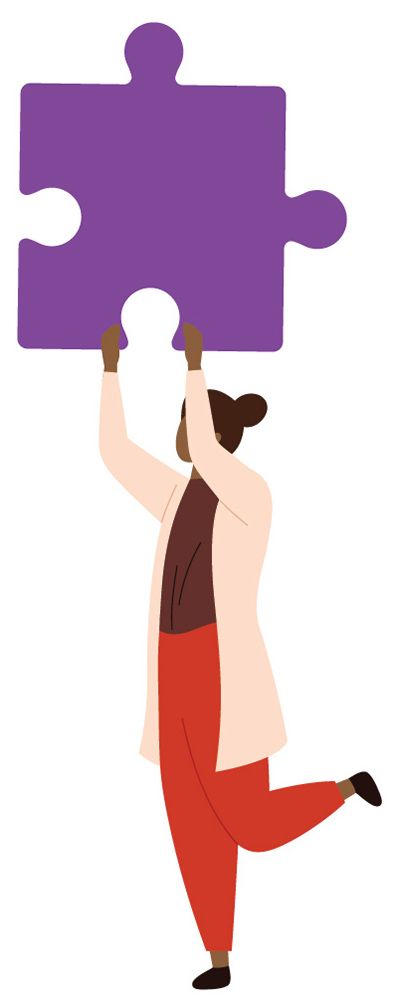 Person holding puzzle piece