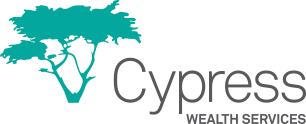 A logo for cypress wealth services with a tree on it