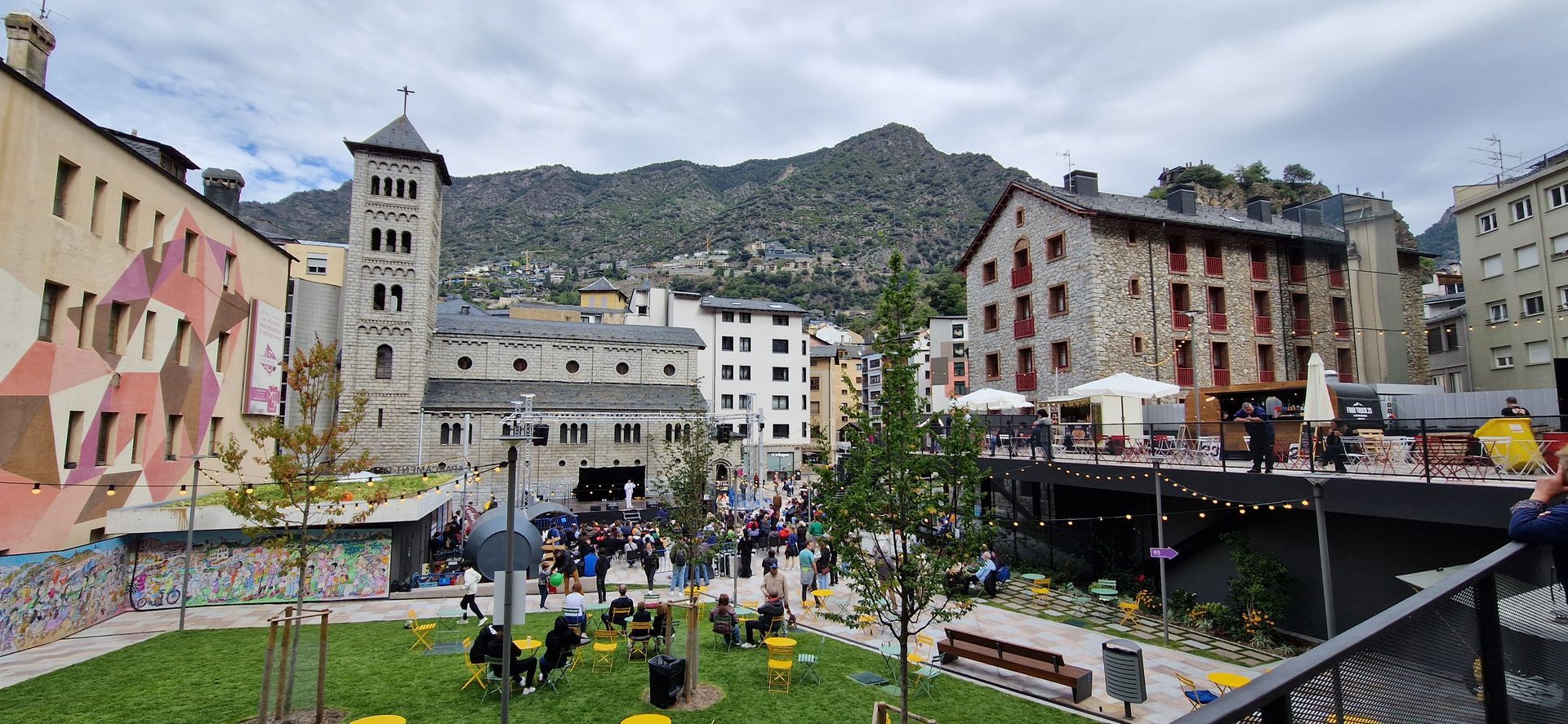 Foto panoramica de Escaldes-Engordany. Andora