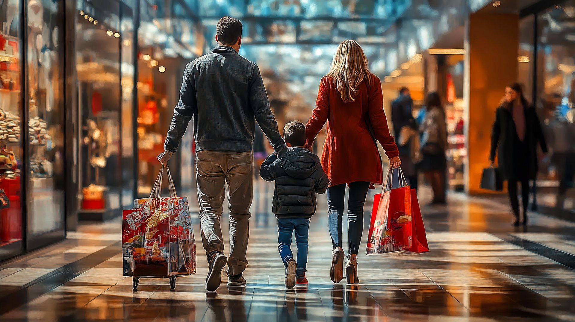 Familias paseando tranquilamente por Andorra Familias paseando tranquilamente por Andorra