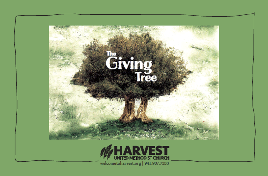 A poster for the giving tree united methodist church