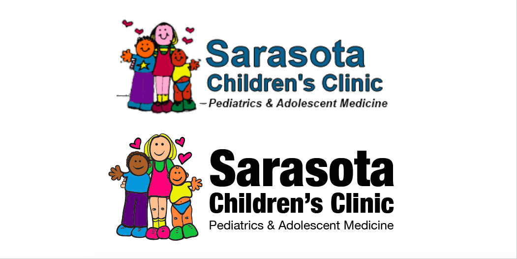 A recreated vector logo for the Sarasota Children 's Clinic - Pediatrics & Adolescent Medicine.