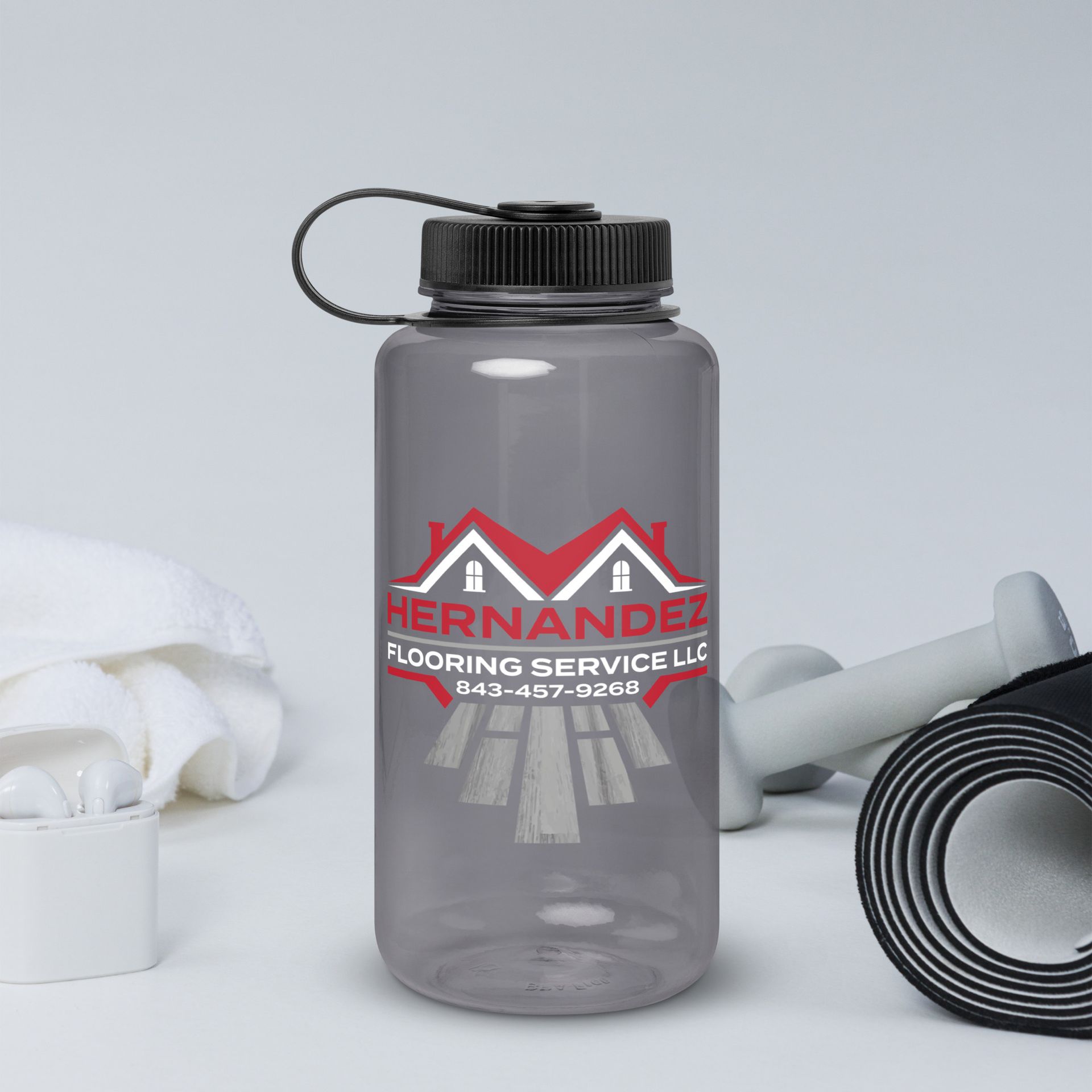 A water bottle that says hernandez on it