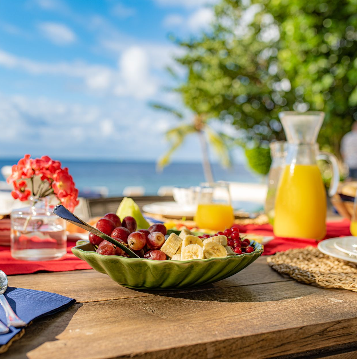 Breakfast served at the table