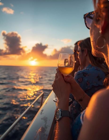 Welcome gift at Princess Sirena Bay Estate with Champagne and Tapas at the pool