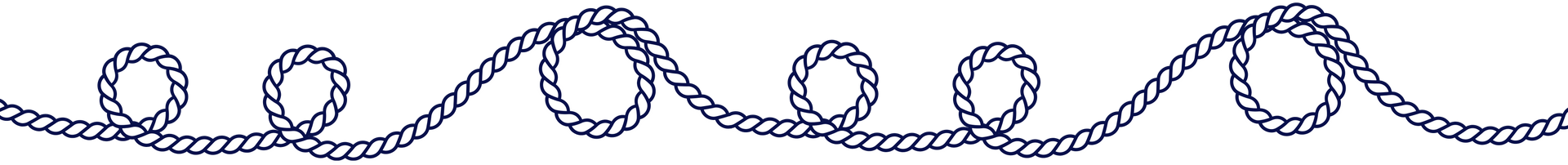 Decorative blue rope border in a wavy design.