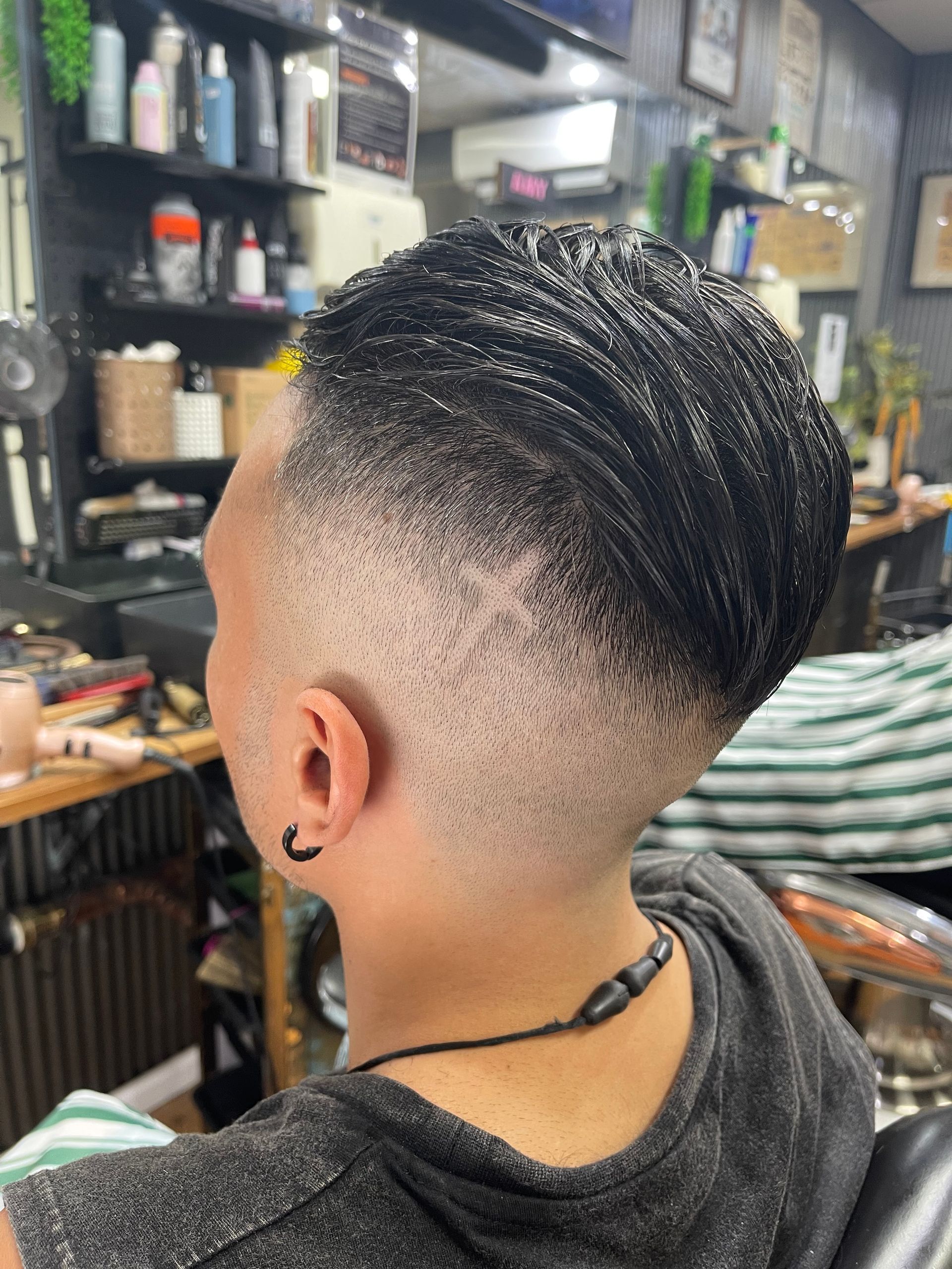 Men;'s Haircut with Cross Design — Men’s Haircuts in Darwin, NT