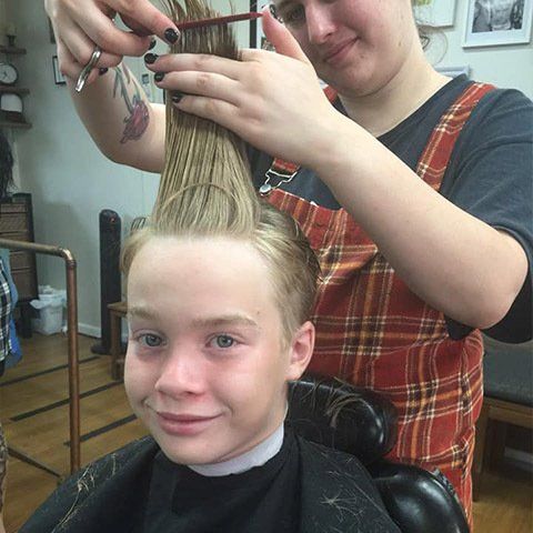Kid Getting Haircut — Barbers in Darwin, NT
