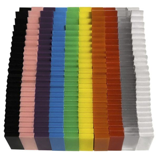 10 kleurenmix dominostenen