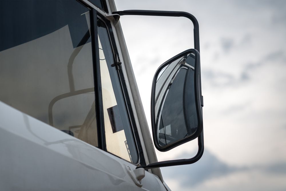 A Close Up Of A Side View Mirror On A Truck — Raymond Terrace Windscreen Services In Raymond Terrace, NSW