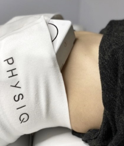 A person is getting a physical treatment on their stomach