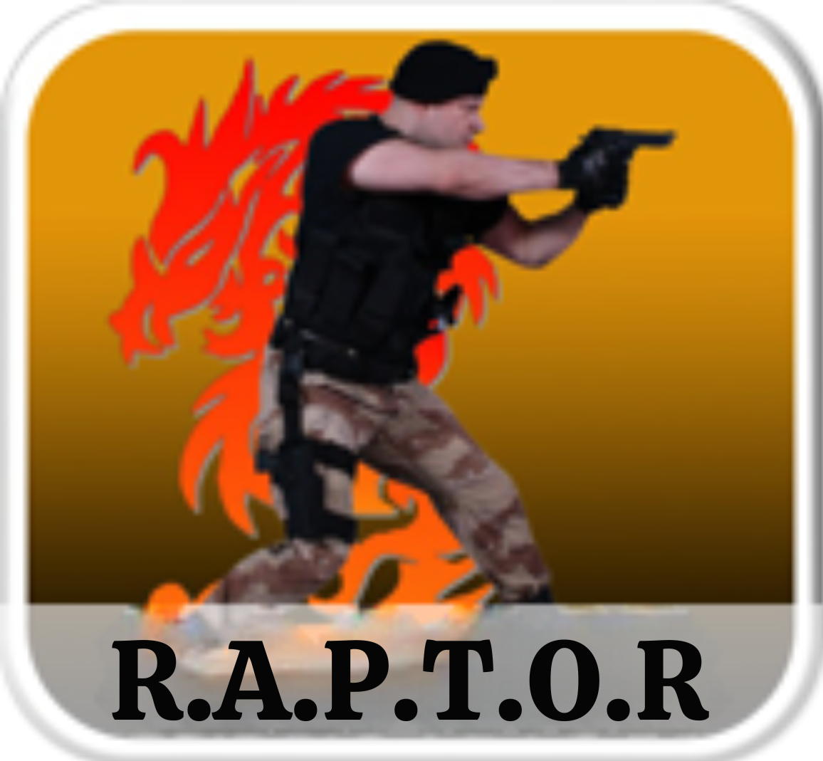 a man holding a fake gun