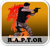 a man holding a fake gun