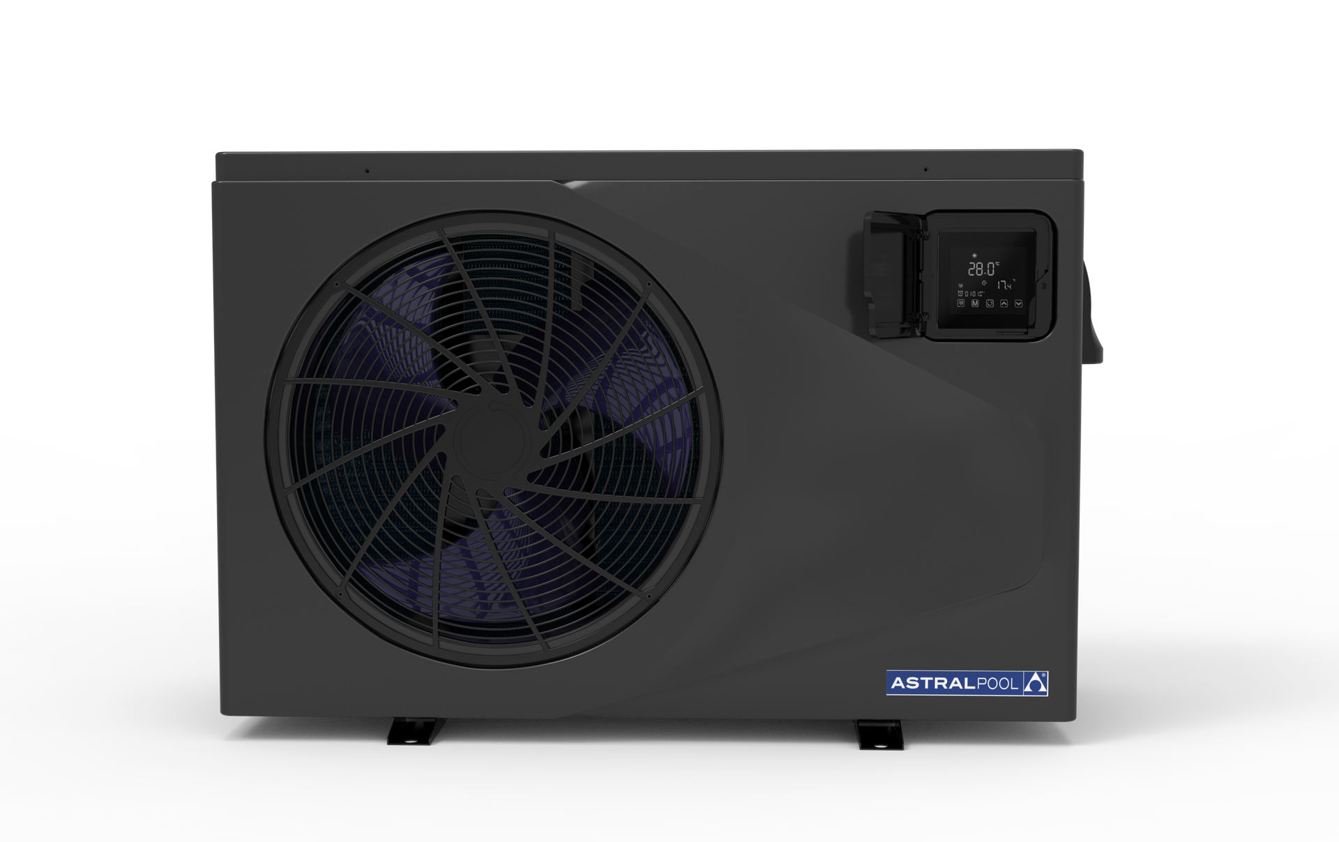 Black and yellow pool salt chlorinator system. Control box connected to a clear flow cell.— NQ Pool Supplies in Smithfield, QLD