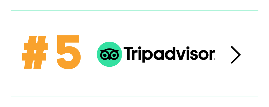 A tripadvisor logo with the number 5 on it.