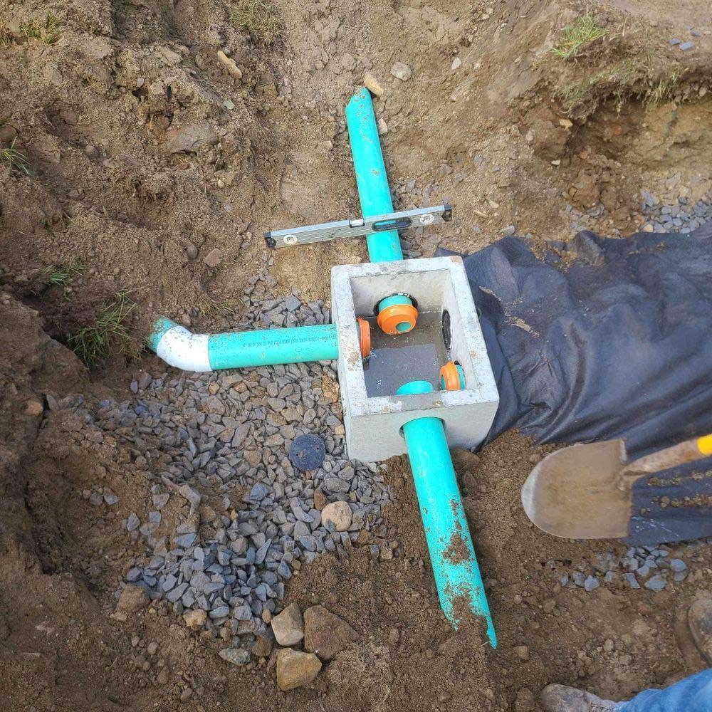 A person is digging a hole in the ground with a shovel.